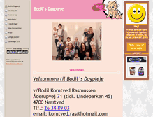 Tablet Screenshot of bodils-dagpleje.dk
